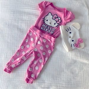 Hello Kitty 12-18 months outfit with hat  for baby girl